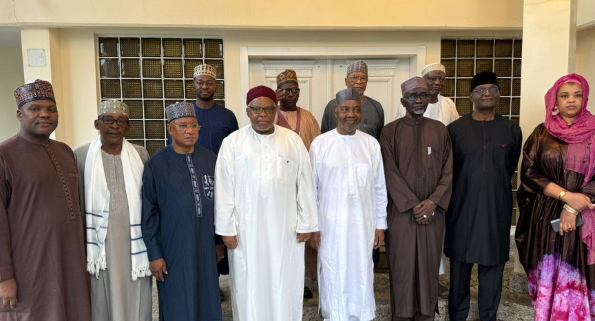 Members of the League of Northern Democrats (LND) with former Vice President and Chief of Army Staff, Namadi Sambo and Lt. Gen. AbdulRahman Dambazau respectivey.